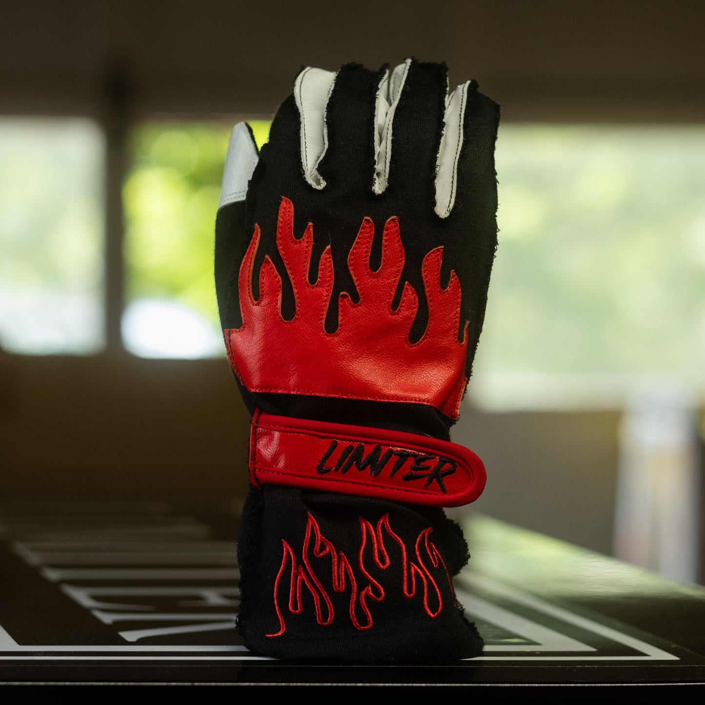 SFI Gloves - Reverse Stitch (Black, Red & White)